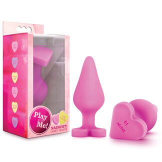 Blush Play With Me Naughty Candy Heart Be Mine Plug - Pink