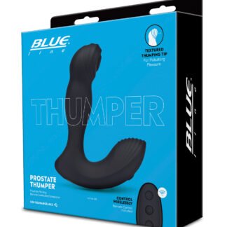 Blue Line Vibrating Prostate Thumper w/Remote - Black