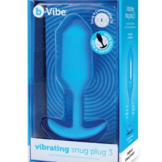 b-Vibe Vibrating Snug Plug - Large Blue