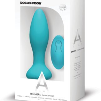 A Play Rimmer Experienced Rechargeable Silicone Anal Plug w/Remote - Teal