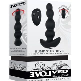 Evolved Bump N' Groove Vibrating Butt Plug - Black
