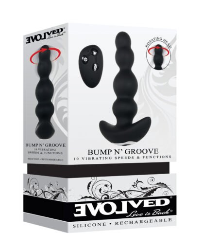 Evolved Bump N' Groove Vibrating Butt Plug - Black