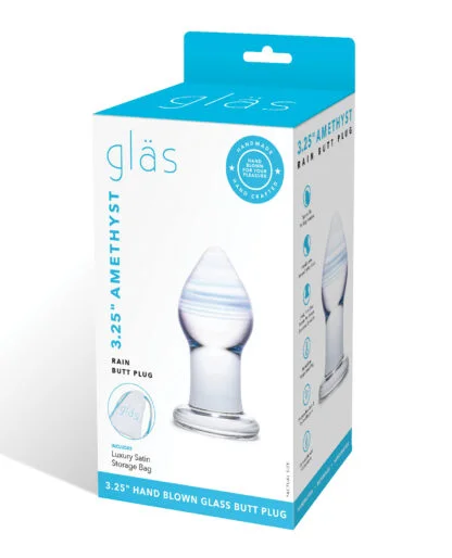 Glas Amethyst Rain Glass Butt Plug