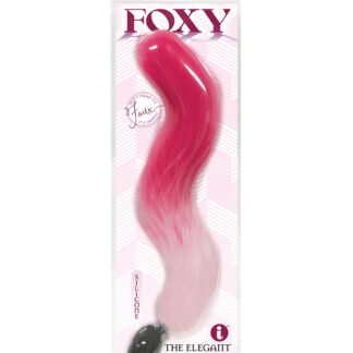 Foxy Fox Tail Silicone Butt Plug - Pink Gradient