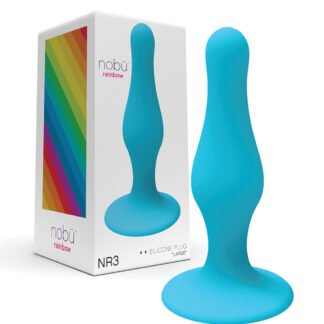 Nobu Rainbow Large Silicone Plug - Blue