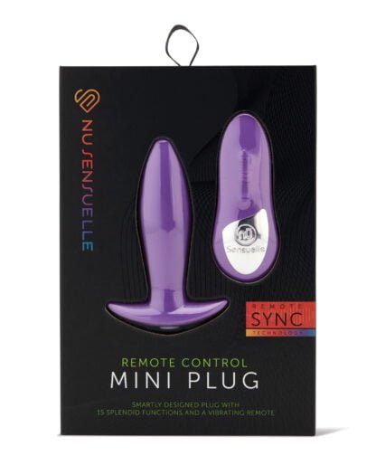 Nu Sensuelle Remote Control Rechargeable Mini Plug - Purple