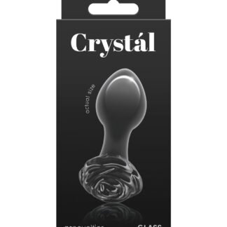 Crystal Rose Butt Plug - Black
