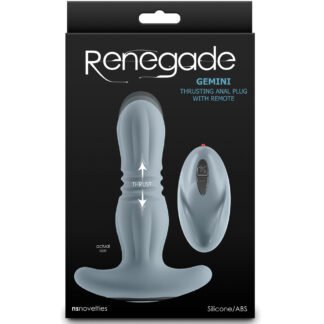 Renegade Gemini Anal Plug Vibrator w/Remote - Gray