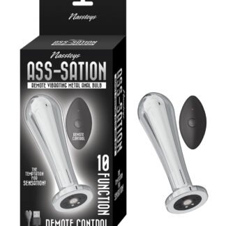 Ass-sation Remote Vibrating Metal Anal Bulb - Silver