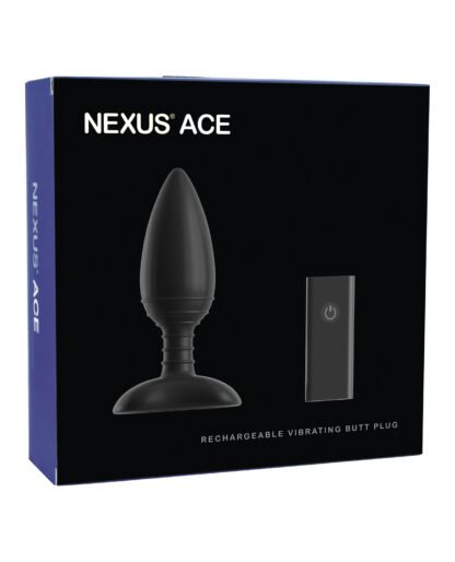 Nexus Ace Remote Control Butt Plug Large - Black