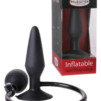 MALESATION Inflatable Butt Plug Large - Black