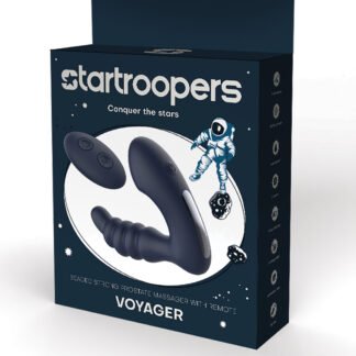 Star Troopers Voyager Beaded Strong Prostate Massager w/Remote - Black