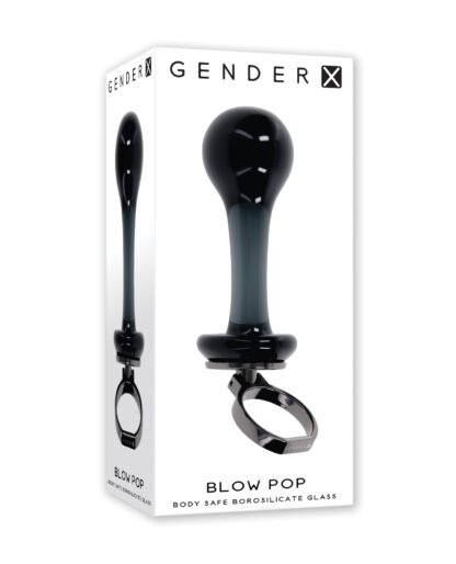 Gender X Blow Pop Glass Anal Plug - Black